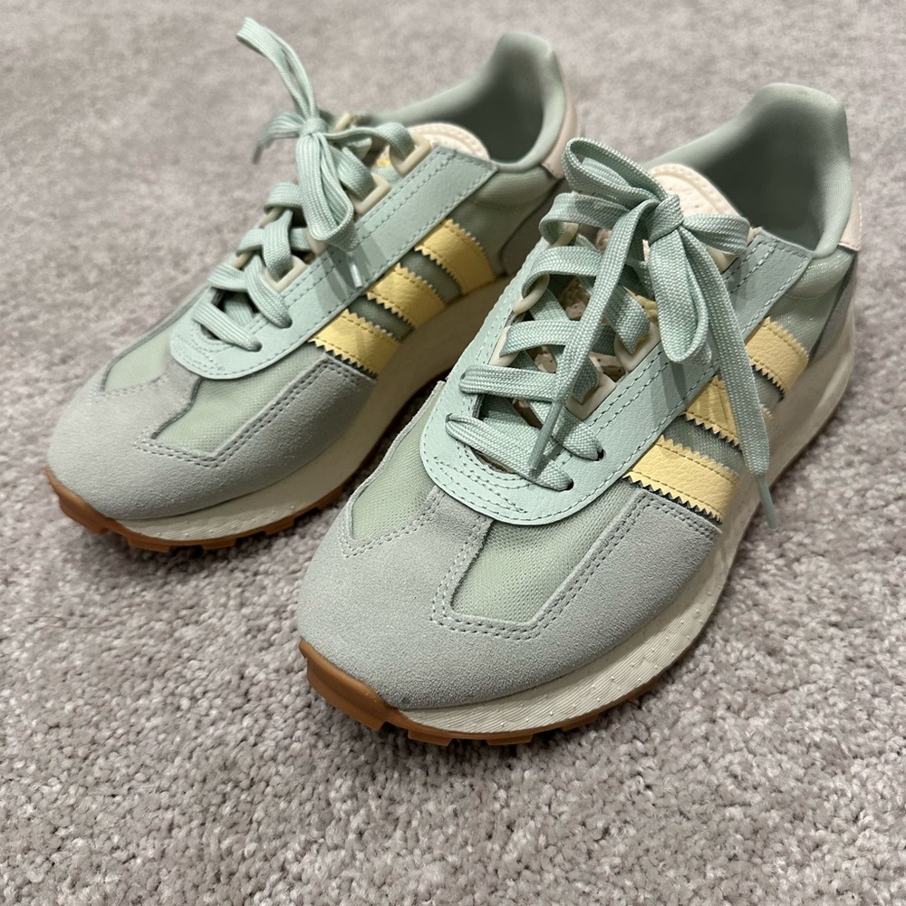 adidas Mint and Yellow Women's Sneakers